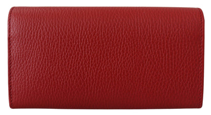 Gucci Elegant Red Leather Wallet with Iconic Interlock