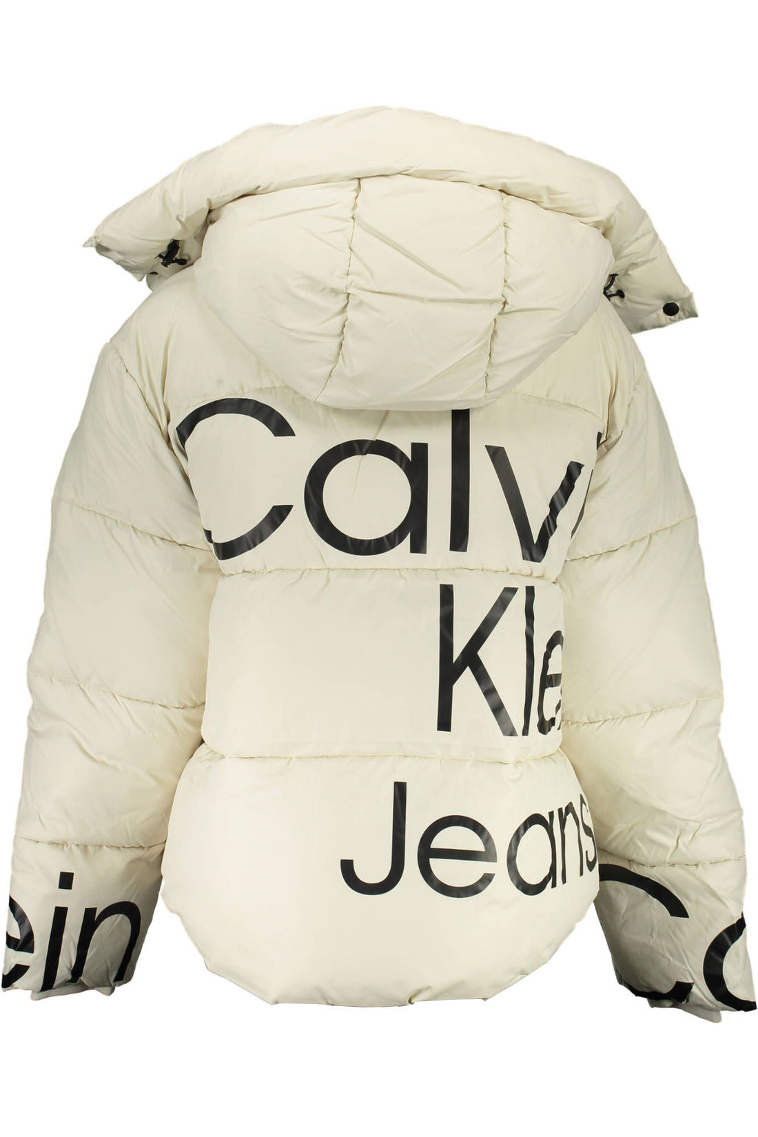 Calvin Klein Elegant Beige Jacket with Removable Hood