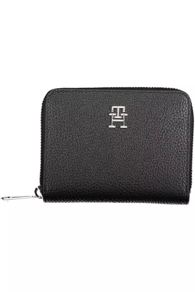 Tommy Hilfiger Elegant Black Polyethylene Zip Wallet