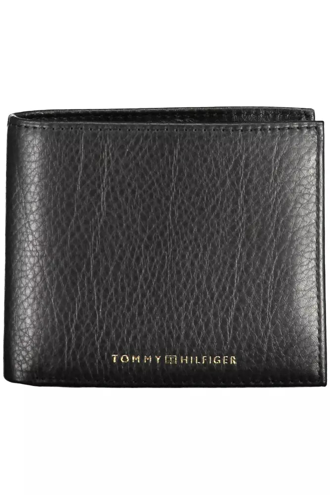 Tommy Hilfiger Elegant Black Leather Men&