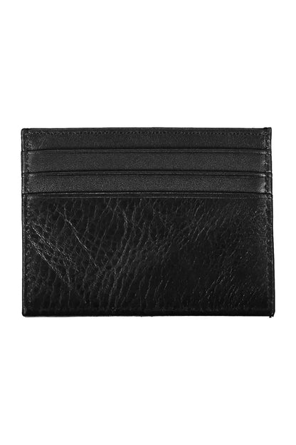 Tommy Hilfiger Sleek Black Leather Card Holder