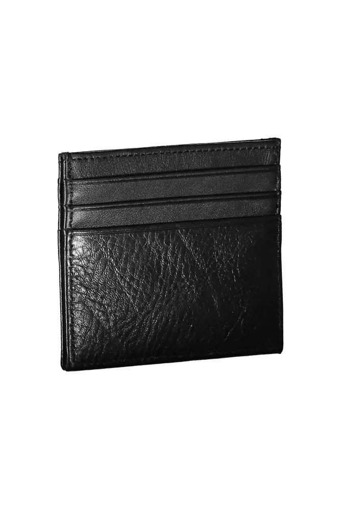 Tommy Hilfiger Sleek Black Leather Card Holder