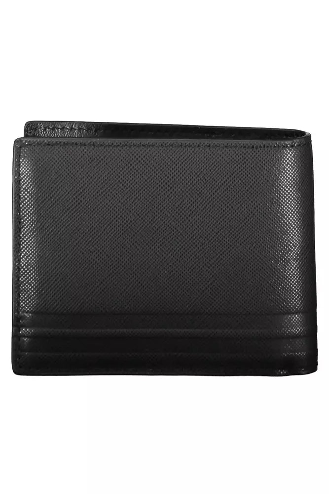 Tommy Hilfiger Elegant Black Leather Bifold Wallet