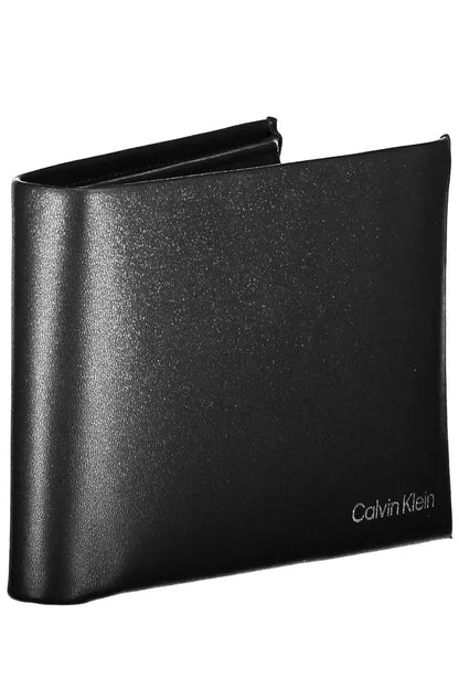 Calvin Klein Sleek Black Leather Wallet with Coin Purse