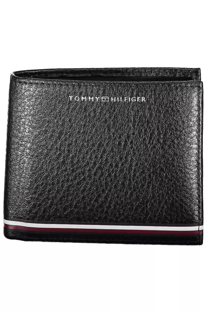 Tommy Hilfiger Elegant Black Leather Men&