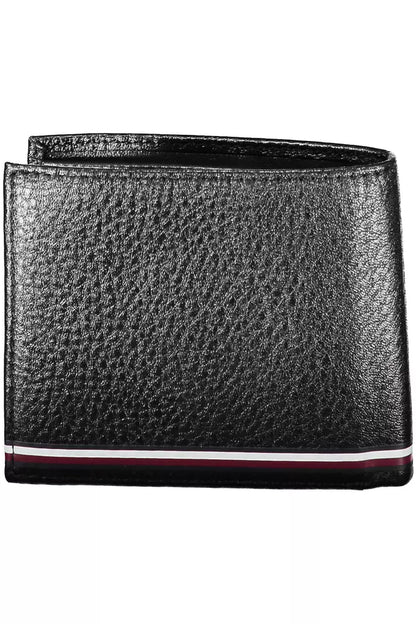 Tommy Hilfiger Elegant Black Leather Men&