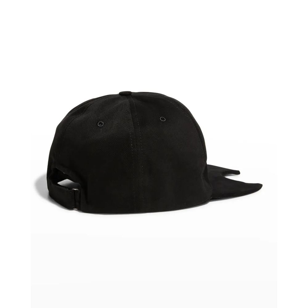 Off-White Embroidered Cotton Logo Hat - Chic Black