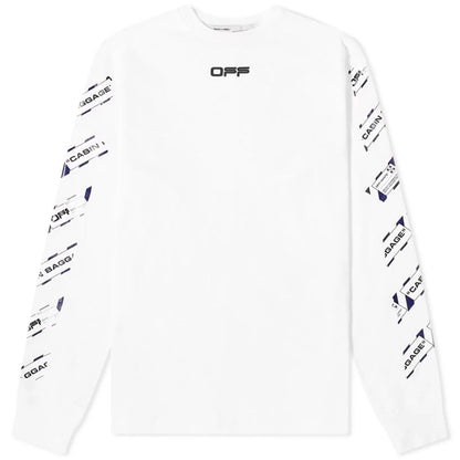 Off-White Iconic Long-Sleeved Cotton Tee in Crisp White