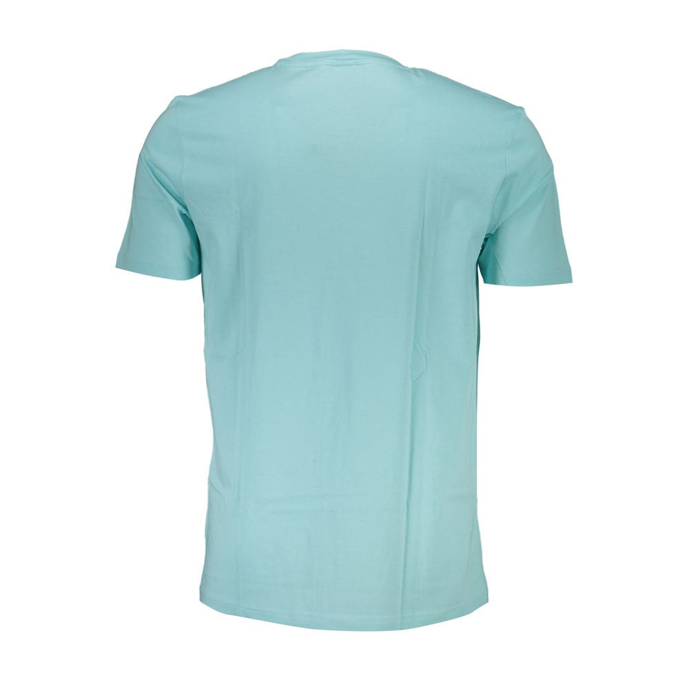 Hugo Boss Light Blue Cotton Men T-Shirt