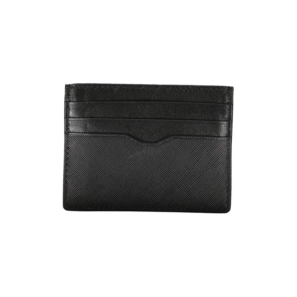 Tommy Hilfiger Sleek Leather Card Holder with Contrast Details