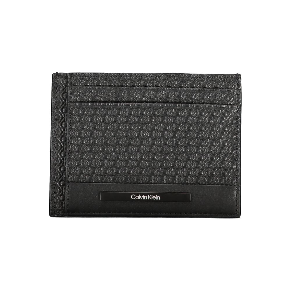 Calvin Klein Elegant Leather Card Holder with Contrasting Details