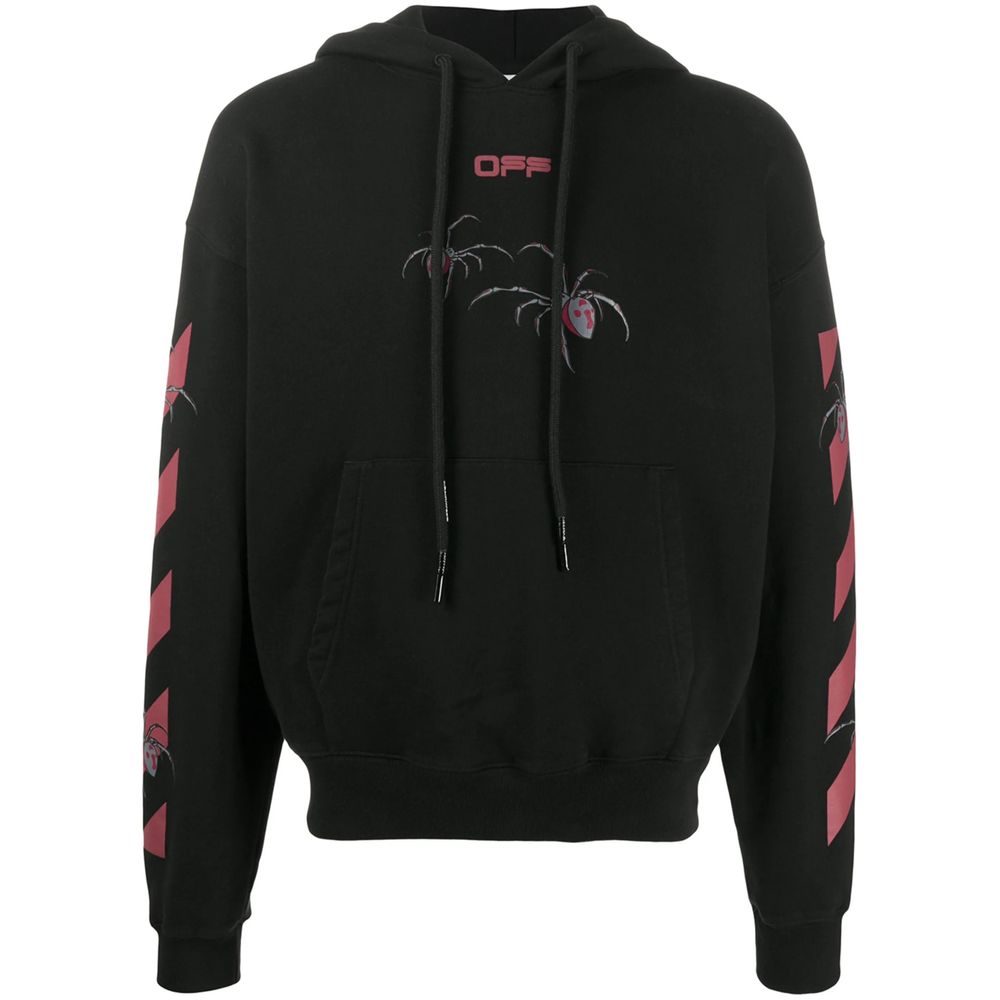 Off-White Arachno Oversized Hooded Sweatshirt in Black