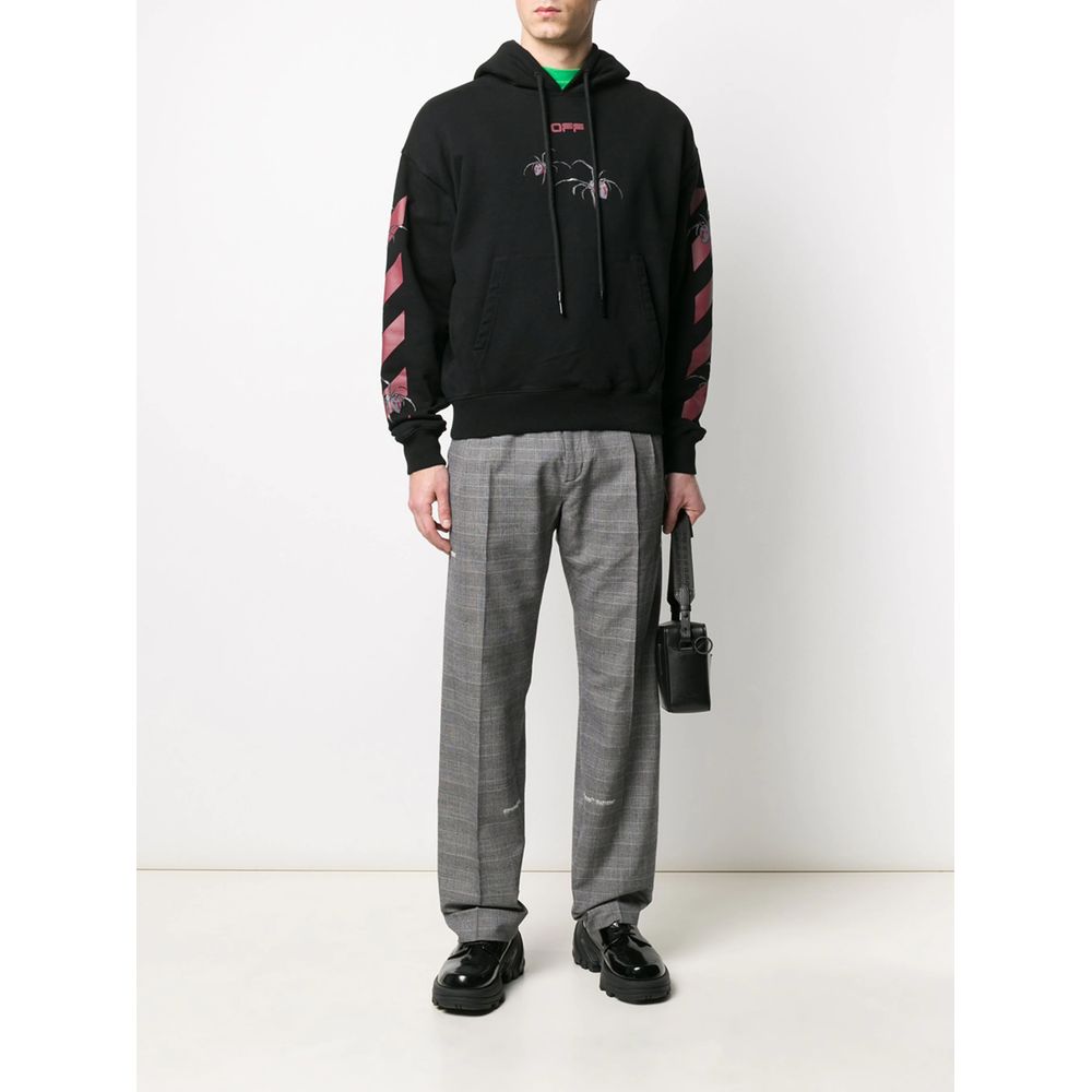 Off-White Arachno Oversized Hooded Sweatshirt in Black