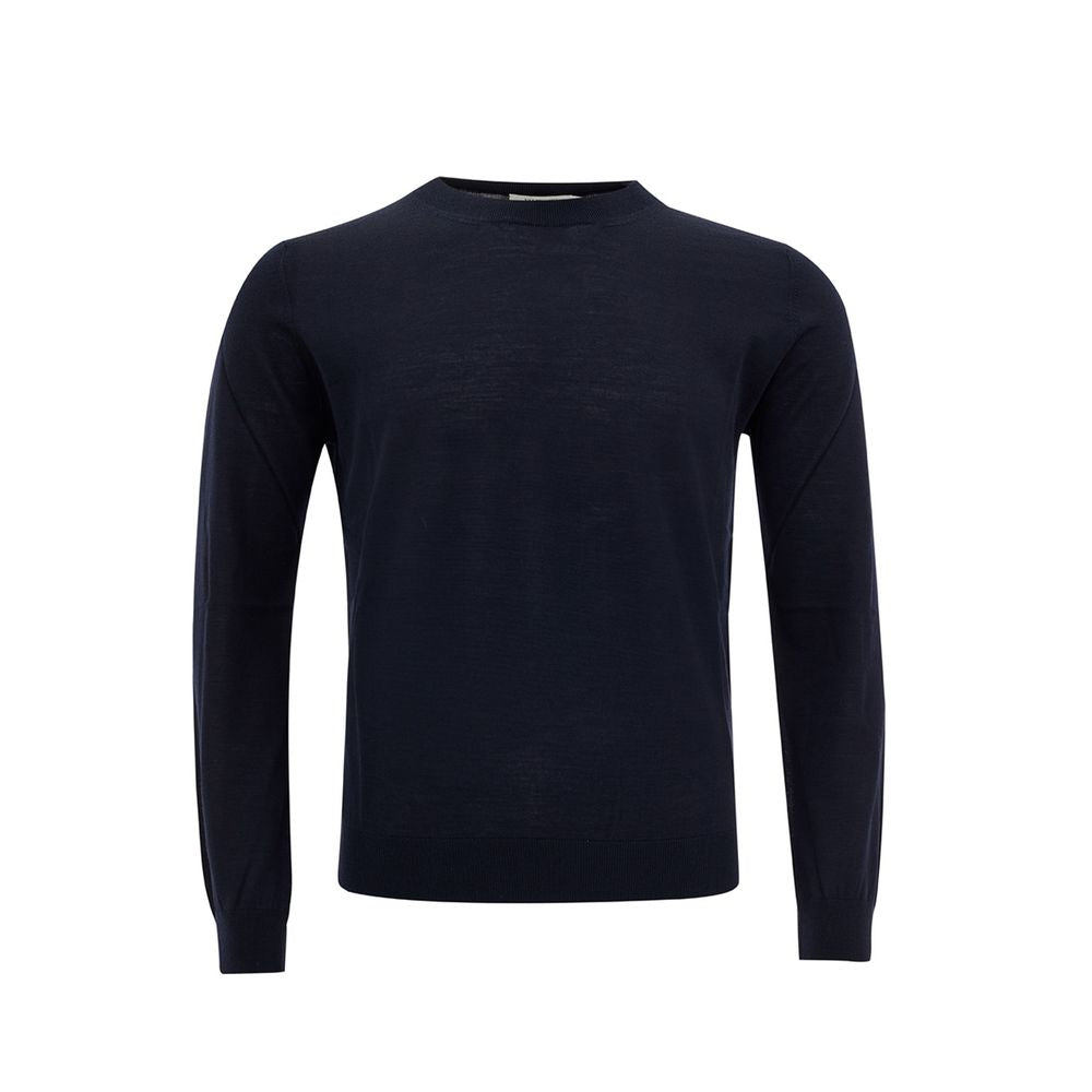 Valentino Chic Blue Wool Sweater for Stylish Comfort