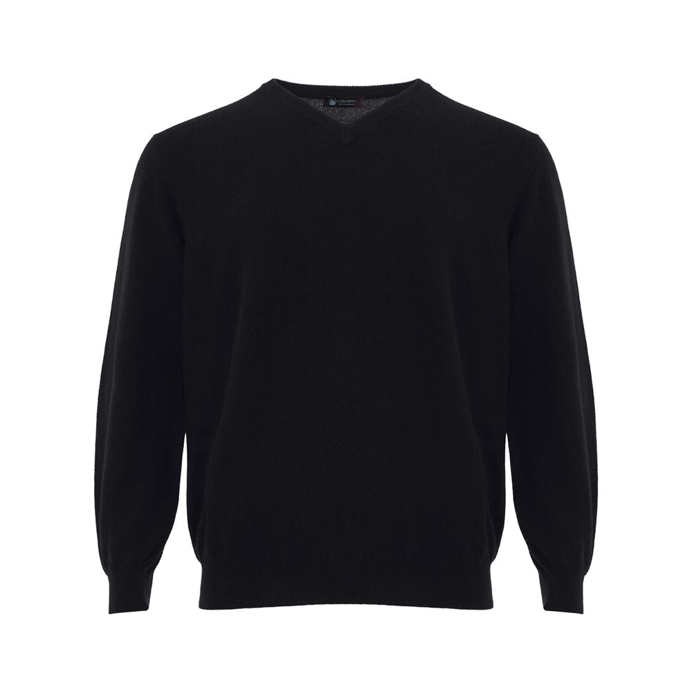 Colombo Elegant Black Cashmere Sweater for Men