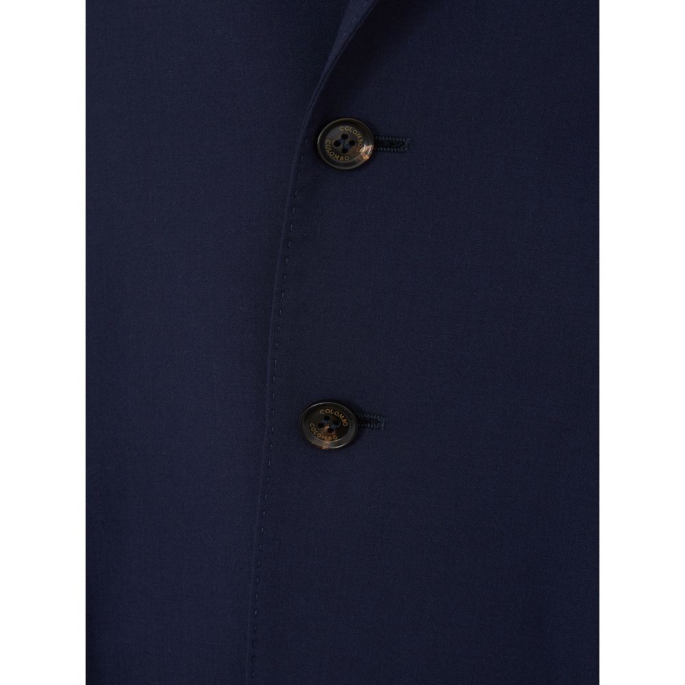 Colombo Elegant Blue Cashmere Jacket