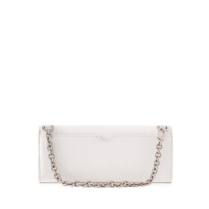 Off-White Sleek White Leather Wallet for the Style-Savvy