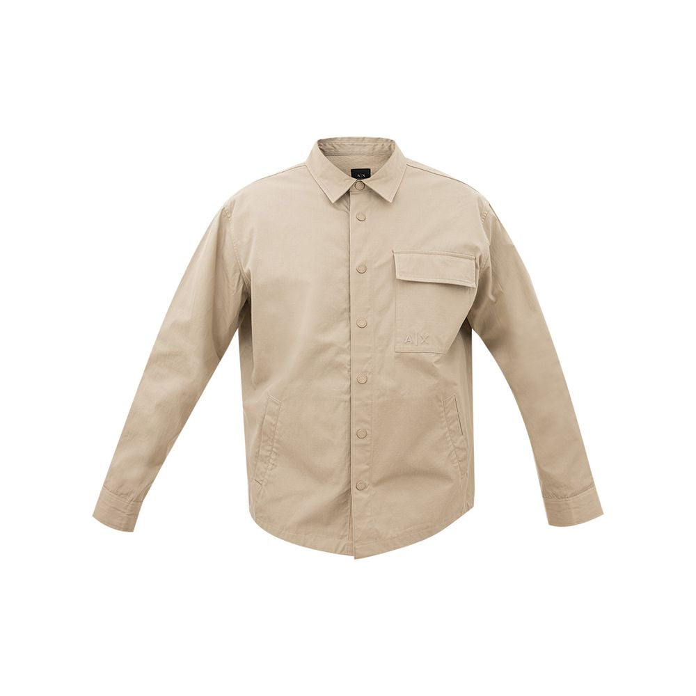 Armani Exchange Elegant Beige Cotton Men&