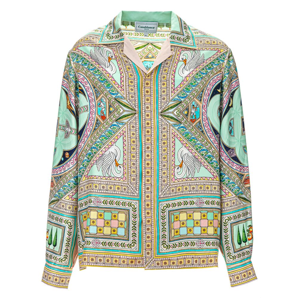 Casablanca Green Silk Shirt