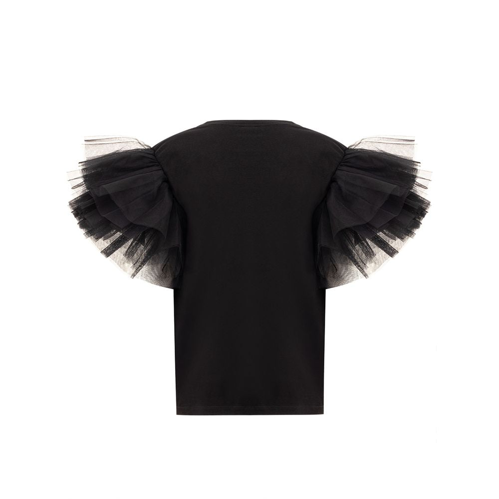 Alexander McQueen Black Cotton Tops &amp; T-Shirt