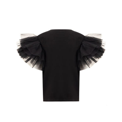 Alexander McQueen Black Cotton Tops &amp; T-Shirt