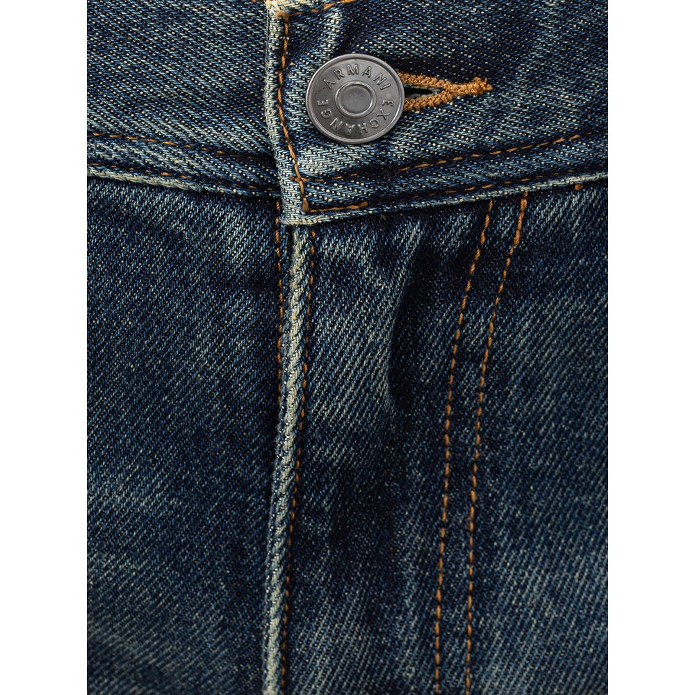 Armani Exchange Elevated Blue Cotton Denim