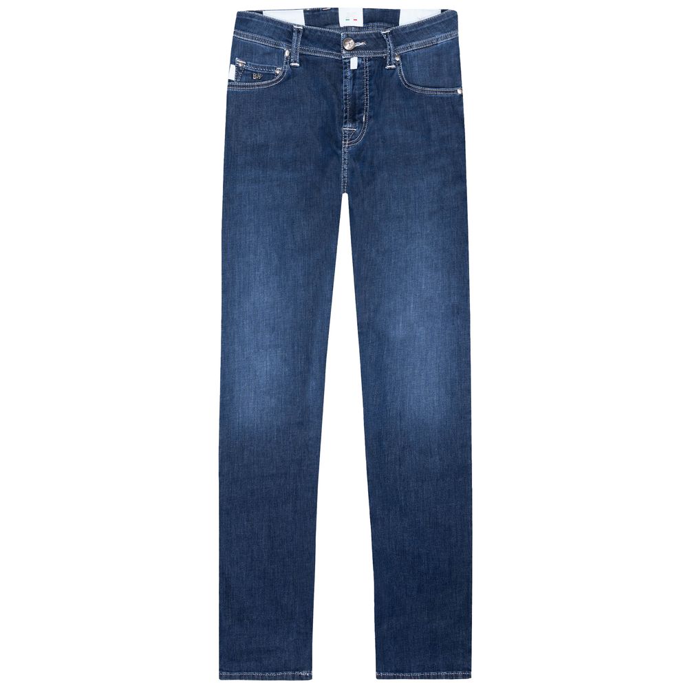 Tramarossa Blue Cotton Jeans &amp; Pant