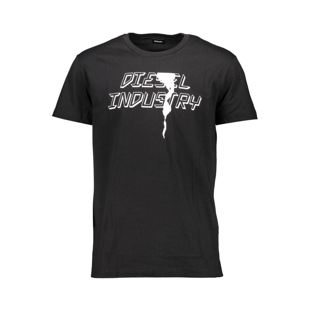 Diesel Black Cotton Men T-Shirt