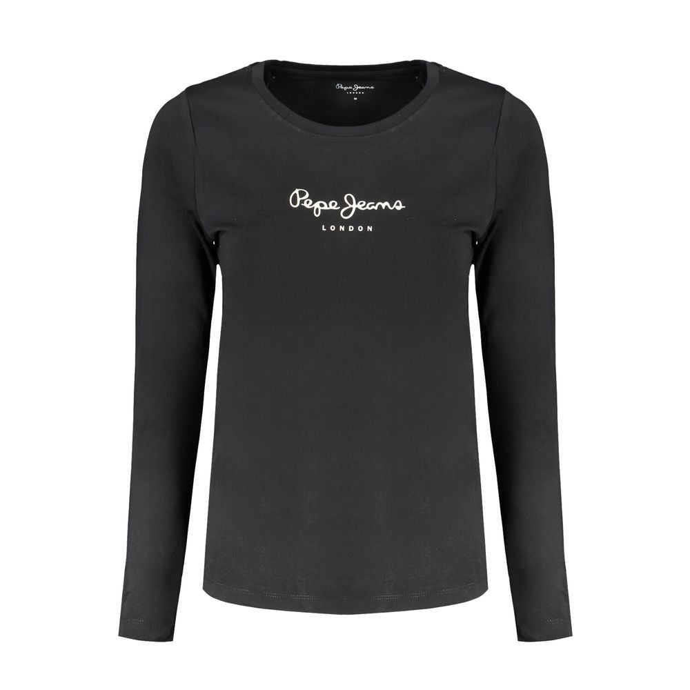 Pepe Jeans Black Cotton Tops &amp; T-Shirt