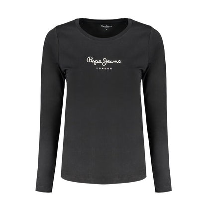 Pepe Jeans Black Cotton Tops &amp; T-Shirt