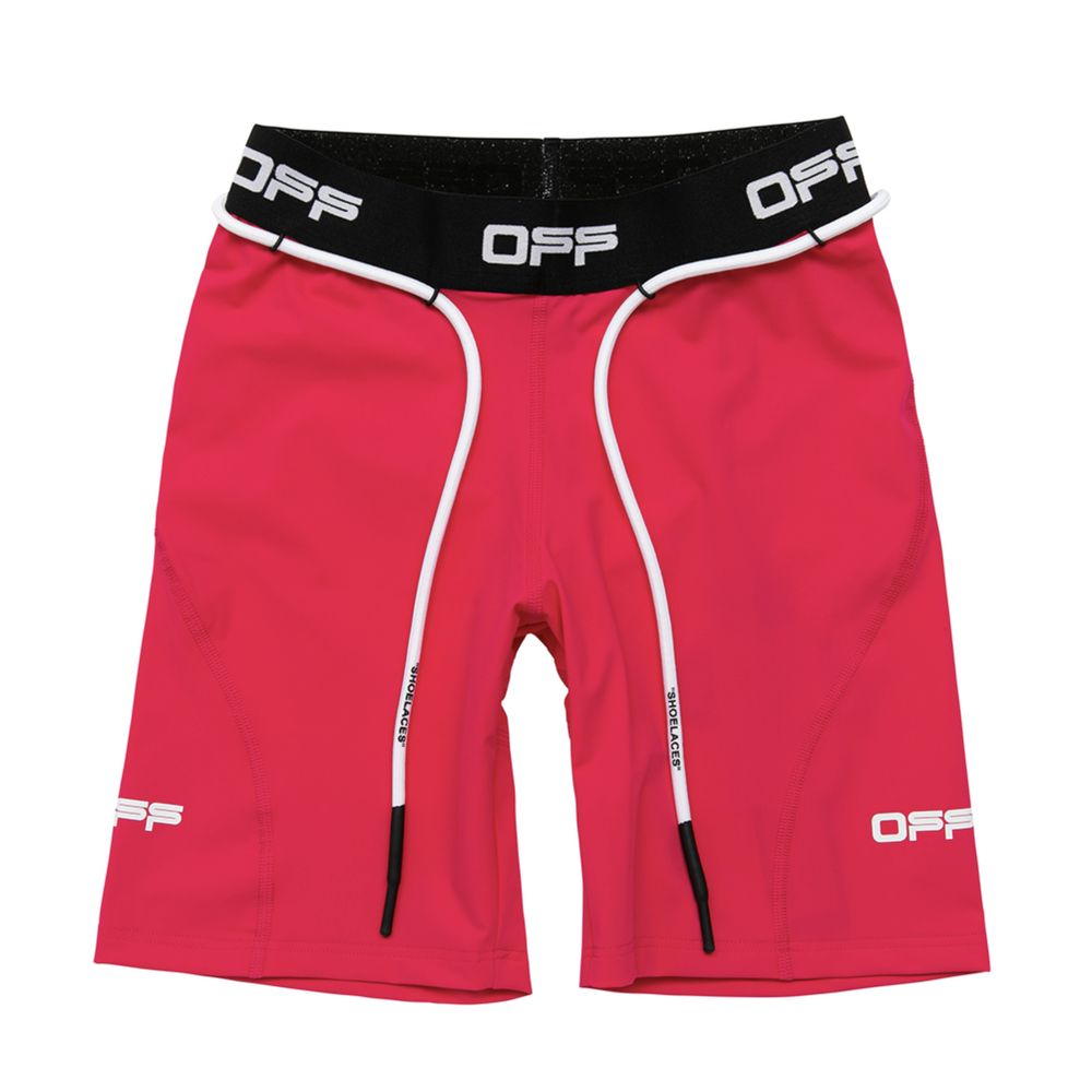 Off-White Chic Pink Elasticized Logo Shorts