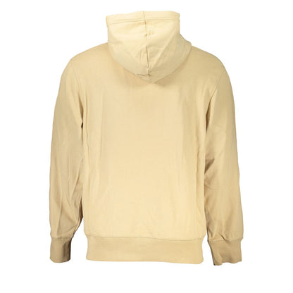 Calvin Klein Elegant Beige Zip Hooded Sweatshirt