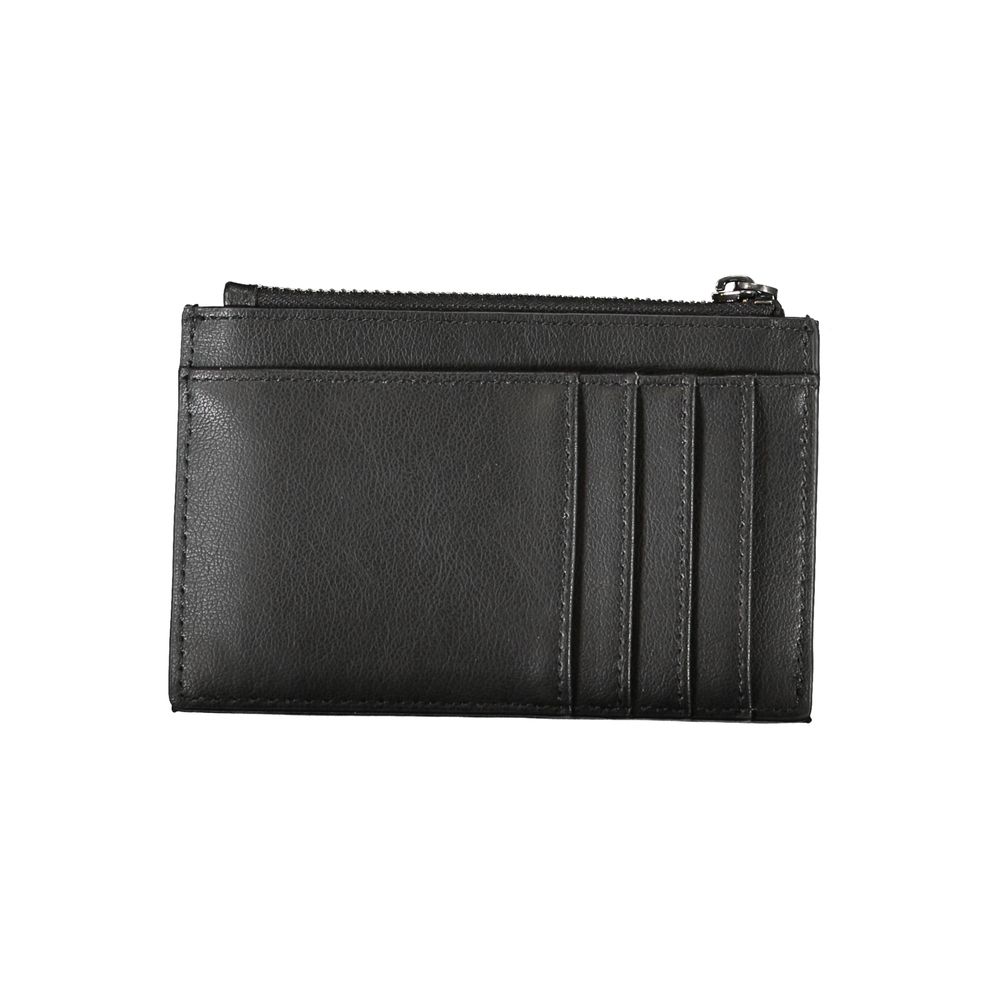Calvin Klein Sleek Black Zip Wallet with Contrast Detailing
