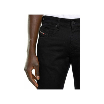 Diesel Black Cotton Jeans &amp; Pant