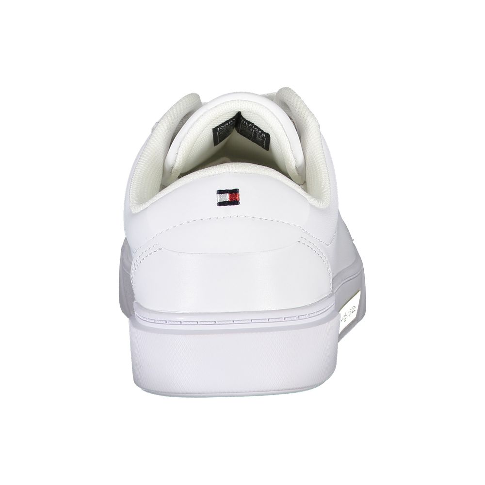 Tommy Hilfiger Elegant White Lace-up Sneakers