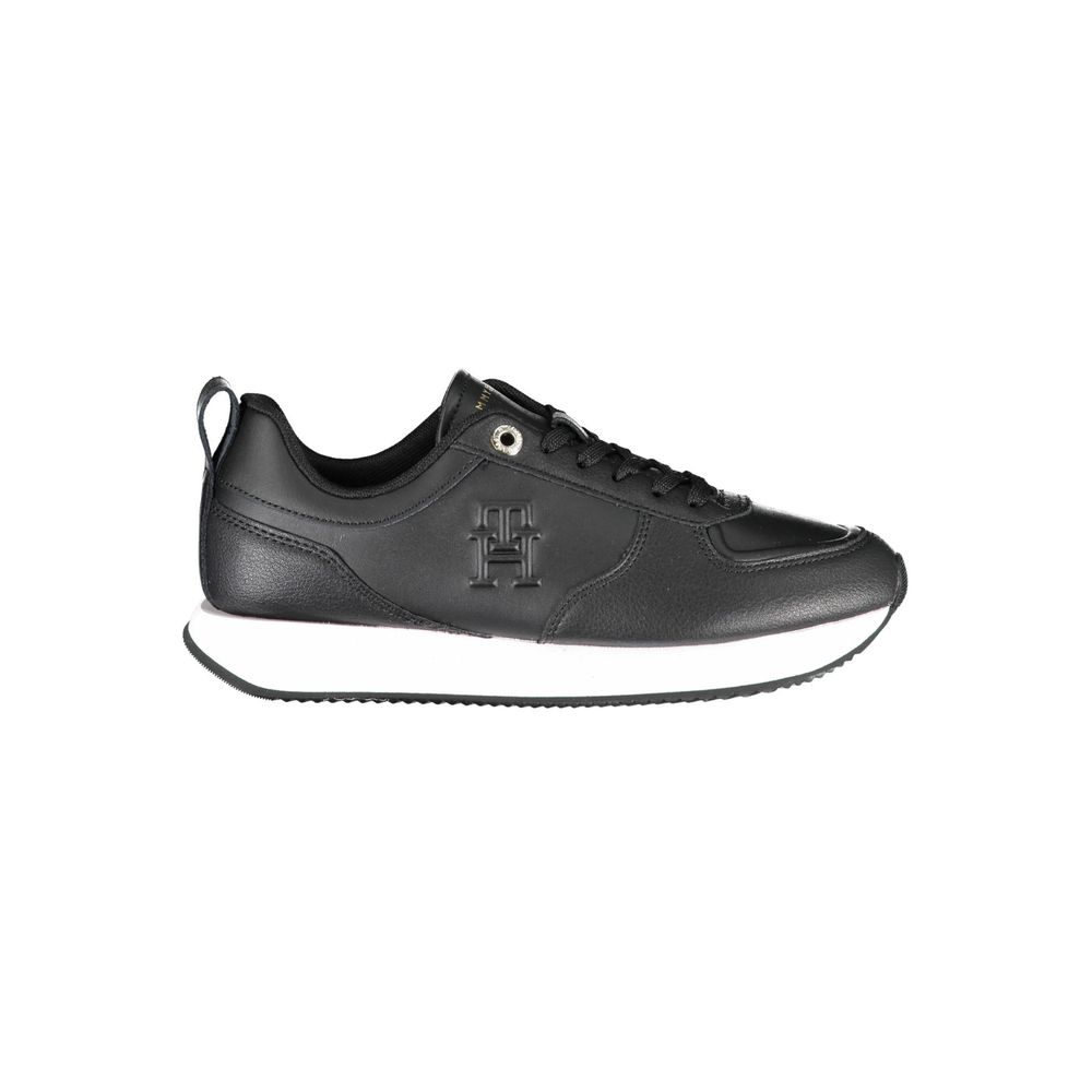Tommy Hilfiger Eco-Conscious Black Sneakers with Logo Detail