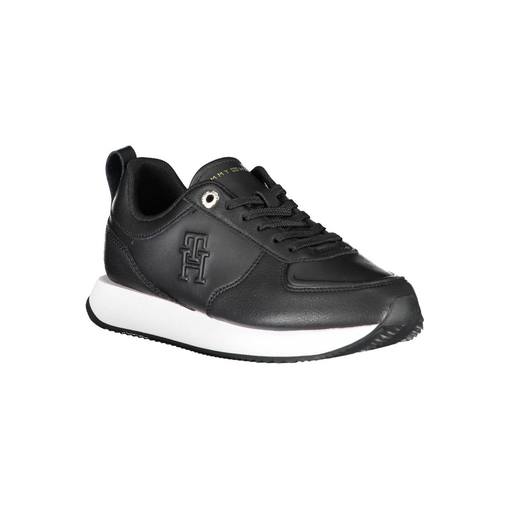 Tommy Hilfiger Eco-Conscious Black Sneakers with Logo Detail