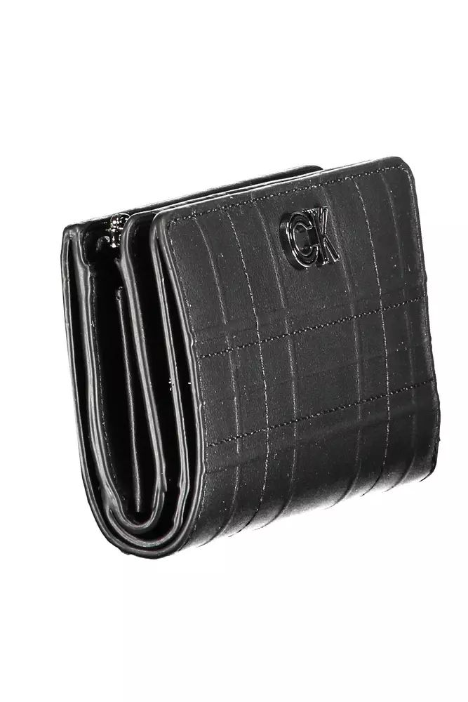 Calvin Klein Chic Black Tri-Fold Wallet with RFID Lock