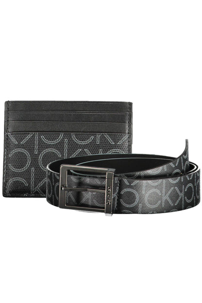 Calvin Klein Chic Black Card Holder &amp; Belt Combo