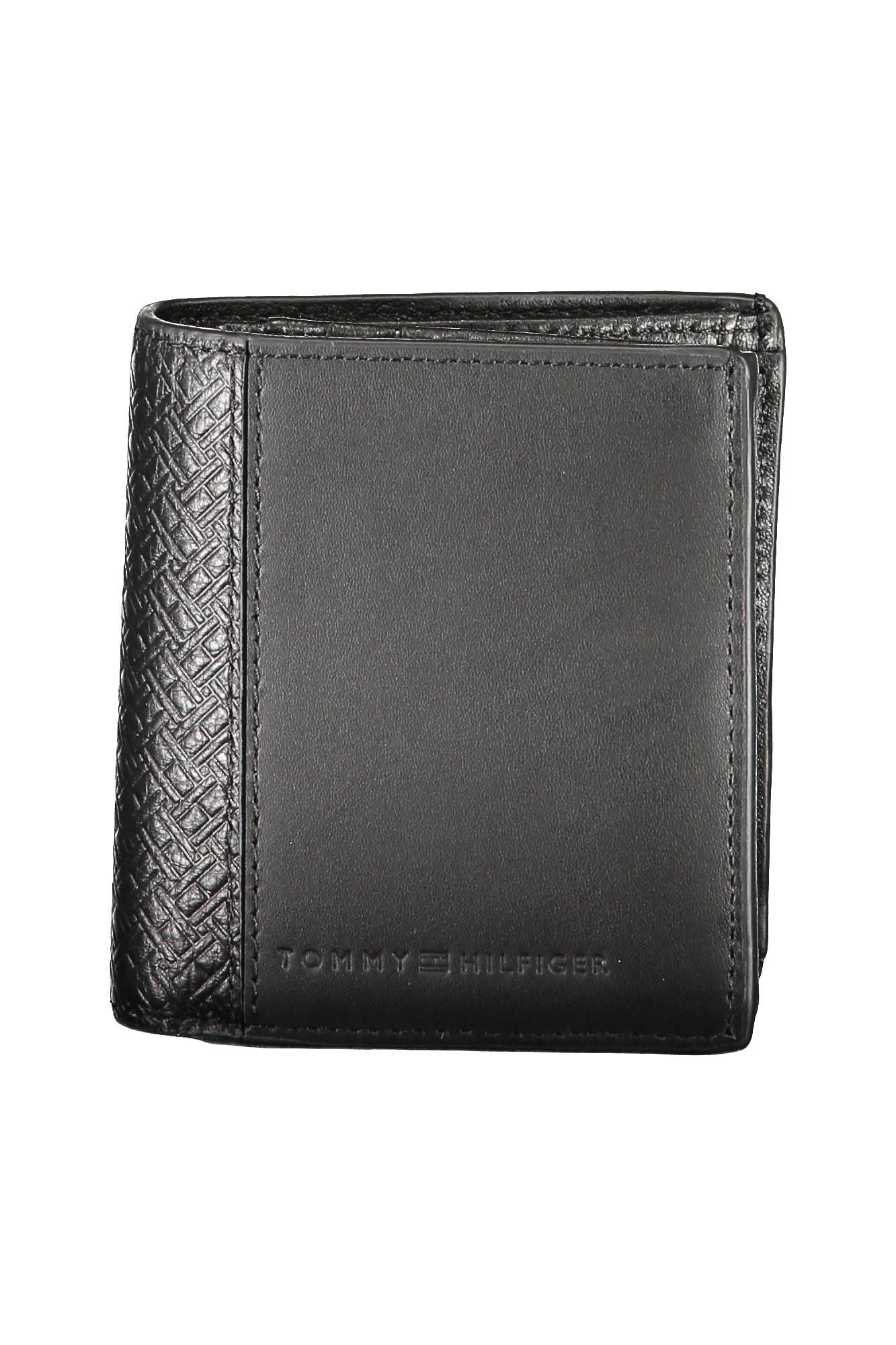 Tommy Hilfiger Elegant Black Leather Bifold Wallet